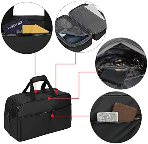 Hynes Eagle 36L Duffel Travel Bag Weekender Bag Overnight Bag Water Repellent Carry on Bag for Women Men Fits for 14 inches Laptop 4 Hynes Eagle 36L Duffel Travel Bag Weekender Bag Overnight Bag Water Repellent Carry on Bag for Women Men Fits for 14 inches Laptop