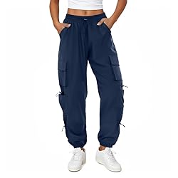 COPYLEAF Womens Parachute Cargo Pants with Pockets