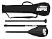 BPS 3-Piece Adjustable Alloy Standup Board Paddle - Comes with Carry Bag - Liteweight, Floats on Water, and Easy to Adjust (Pearl White Accent)