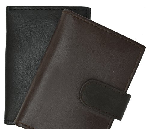 100% Genuine Leather Credit Card Holder Black #570