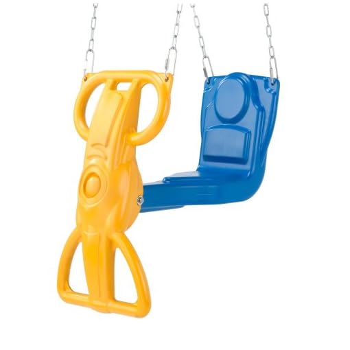 Swing-N-Slide Wind Rider Glider Swing, No Swing Hangers Yellow/Blue, 72" H x 14" W x 25" L - Image 3