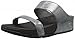 FitFlop Women's Lulu Shimmersuede Slide Sandal, Pewter, 7 M US