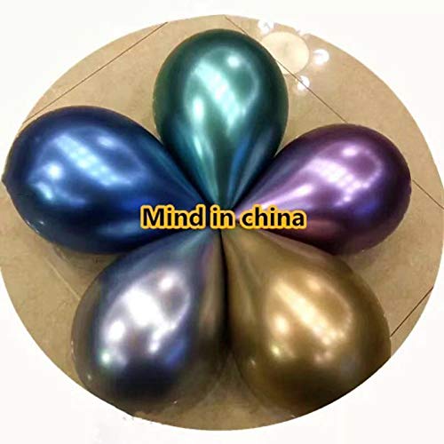 Vilosa Metalic Colorful Ballons for Party and Festival Decorations 50pcs-Pack