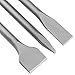 6-Piece SDS Plus Chisel Set, CertBuy Concrete Drill Bit Set Rotary Hammer Bits Chisel Set Including Point Chisel, 20mm Flat Chisel, 40mm Flat Chisel