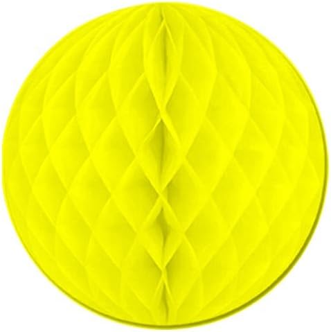 12" Yellow Honeycomb Ball