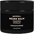 Golden Grooming Beard Balm | Unique Masculine Scent | Shea Butter for Beard Growth | Tames, Moisturizes & Styles – Toasted Vanilla, 2oz