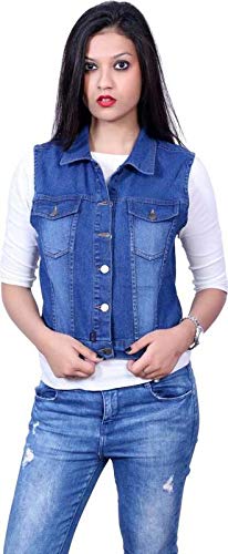 ilmax women denim jacket (blue_refer size chart)