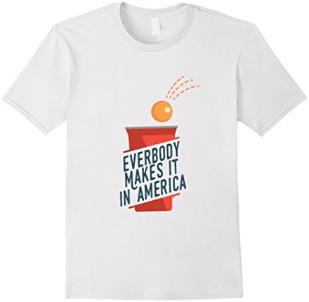 Mens Everybody Makes it in America Red Cup Funny T-Shirt Medium White