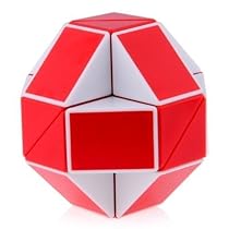ShengShou Magic Snake White and Red Twist Puzzle Twisty Toy