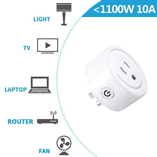 LoraTap Mini Remote Control Outlet Plug Adapter with Remote, 656ft Range Wireless Light Switch for Household Appliances, No Hub Required, 10A/1100W, White, 5 Years Warranty (2 Remotes + 1 Outlet)