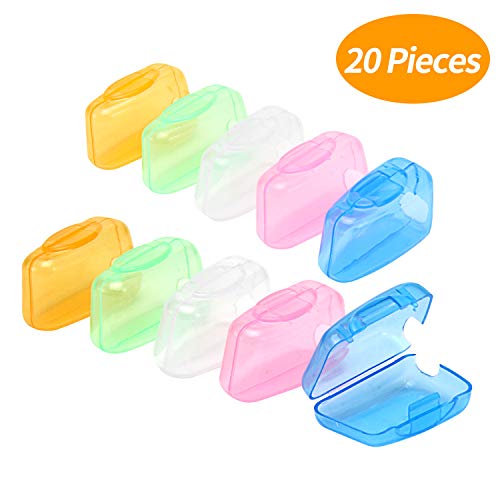 Senkary 20 Pieces Toothbrush Head Cover Toothbrush Cap Toothbrush Head Protector Holder Toothbrush Protective Case for Travel or Home, 5 Colors - Thumbnail 6