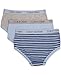 Calvin Klein Big Boys' Modern Cotton Assorted Briefs Underwear, Multipack, Stripe, Blue Bell, Heather Grey, Medium-8/10