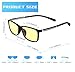 GAMEKING Classic 2006 Blue Light Blocking Computer Glasses Gaming Glasses with Anti Glare Amber Tint Lens TR90 Frame Black for Digital Eye Strain Eye Fatigue Relief Sleep Better Men Women