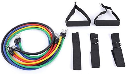 11Pcs/Set Pilates Latex Tubing Expanders Exercise Tubes Practical Strength Resistance Band Sets Crossfit Fitness Equipment Sale