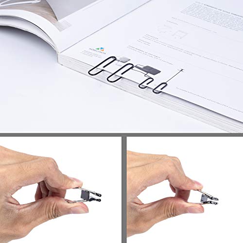 image for A+DAY 240 pcs Binder Clips, Paper Clips, Rubber Bands, Paper Clamps As