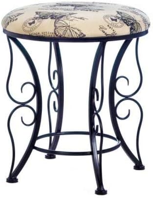 Taczotech Iron Sponge Canvas Butterfly Printed Stool