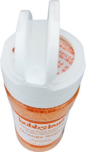 Hobbyland All Natural Sanding Sugar (Orange Sugar, 4 oz) Made with Natural Food Coloring