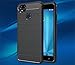 ASUS zenfone 3 ZOOM ZE553KL Case,Mustaner Shock-Absorption Carbon Fiber Flexible TPU Rubber Soft Silicone Full-body Protective Cover for 5.5