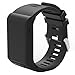 Replacement Band for Garmin Vivoactive HR GPS Smart Watch, Silicone Replacement Fitness Bands Wristbands with Metal Clasps for Garmin vivoactive HR GPS Smart Watch (Black-1)