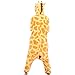 Afoxsos Women's Soft Fleece Animal Cartoon Onesie Adult Pajamas Giraffe