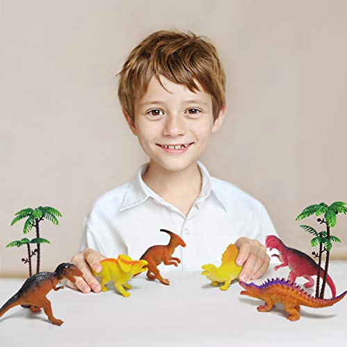 image for FUN LITTLE TOYS 32PCs Party Favors for Kids, Mini Dinosaur Figures Toy