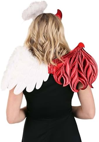 Set De 2 Diademas: Cuernos De Diablo Y Halo De ángel Con Plumas – Ideales Para Halloween, Cosplay Y Fiestas De Disfraces Para Adultos Y Niños