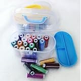 SODIAL- 24 Assorted Colors Polyester Sewing Thread-Pack of 24