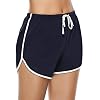 Aibrou Sportshorts voor dames, joggingbroek, pyjamashorts, jerseybroek, korte loopshorts, gestreept, shorty nachtkleding