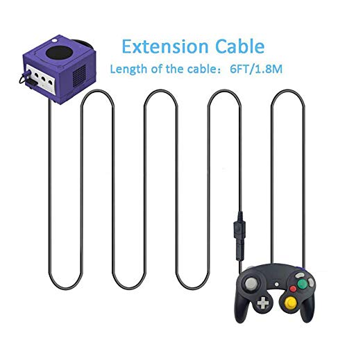 Optimal Shop [2 Pack] 6Ft Wii/Gamecube Extension Cables for Nintendo Wii Gamecube GCN - Thumbnail 2