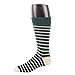 RIORIVA Men Dress Socks -Big Tall Fun Designed Patterned Colorful For Casual Home (BSK03X-5 PACK classic stripe, US Men Size 10.5-14/EU 44.5-49)