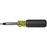 Klein Tools 32557 Multi-Bit Screwdriver/Nut Driver, Heavy Duty 10-in-1 with Interchangeable Shafts and Ph, Sl, Sq, Hex Bits and Nut Drivers