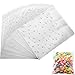 Self Adhesive Treat Bag Cookie Bags Party Favor Bag White Polka Dot Chocolate Candy Gift Bags (5.5 x 5.5 Inches, 300 Pieces)
