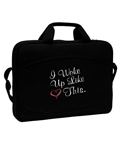 TooLoud I Woke Up Like This 15" Dark Laptop / Tablet Case Bag