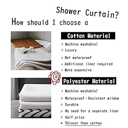 Black and White Tassel Shower Curtain Striped