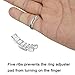 Invisible Ring Size Adjuster for Loose Rings – Ring Guard, Ring Sizer, 7 Sizes Fit for Man and Woman Ring