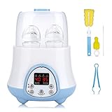 2019 Bottle Warmer for Breastmilk 5-in-1 BPA Fast Baby Bottle Warmer and Sterilizer with Timer Formula Warmer,Baby Food,Defrost,Yogurt Maker,Reservation Function Real-time LCD Display Baby-Bottle-Warmer-Breastmilk-Sterilizer-Function