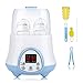 Baby Bottle Warmer ,Bottle Sterilizer 6-in-1 with Breast Milk ,Formula Warmer ,Baby Food Heater,Defrost,Yogurt Maker,Reservation Function,Real-time LCD Display and Precise Temperature Control,Fit Most Brands Baby Bottles