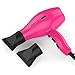 Xtava Professional Ionic Hair Dryer - Peony Pink Salon Blow Dryer - Turbo Travel Hair Dryer with Attachment Nozzle - Compact Lightweight 1875 Watt Powerful Iron Blowdryer Best for Frizz Free Results