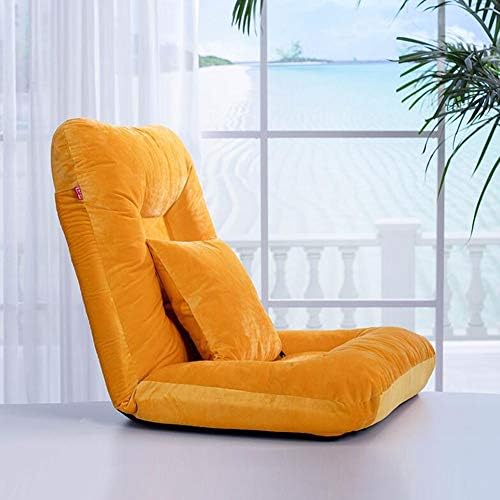 いす オールインワン シートクッション 人間工学に基づいた 当店限定販売 調節可能な背もたれ 14ポジションマルチアングル 高弾性フォーム にとって 事務用椅子 怠け者 ソファー Yellow Color Cjc ラウンジ ホーム