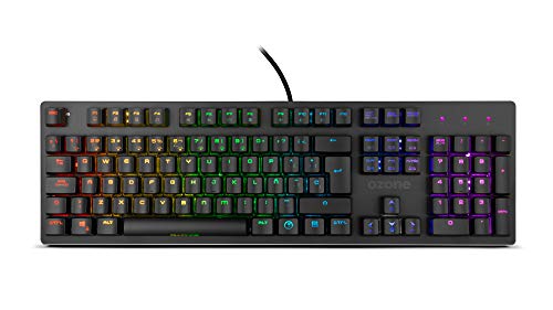 Ozone Gaming Keyboard Alliance -OZALLIANCESP- Mechanische Hybridtastatur, Tastatur-Gamer, leise, Numerisch, Layout SP, Schwarz