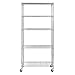 Sandusky MWS361872 5-Tier Mobile Wire Shelving Unit with 3