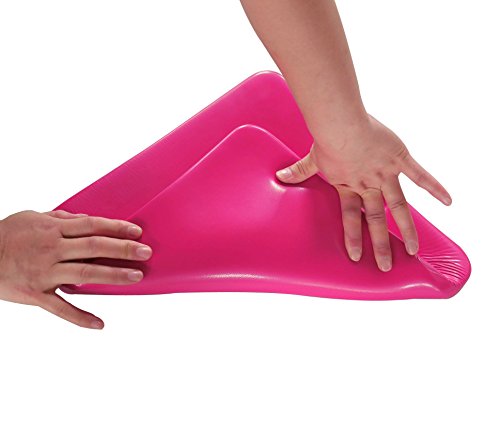 Hongwo Square Foam Garden Kneeling Pad Kneeler Cushion Knee Mat with Handle for Baby Bath, Fitness, Yoga, Gym, Cleaning-13.4"x13.4"x0.8"-Pink - Thumbnail 3