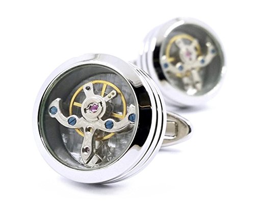 LBFEEL Vintage Watch Steampunk Cufflinks Mechanical Watch Movement Cufflinks (Tourbillon-1) LBFEEL Vintage Watch Steampunk Cufflinks Mechanical Watch Movement Cufflinks (Tourbillon-1)