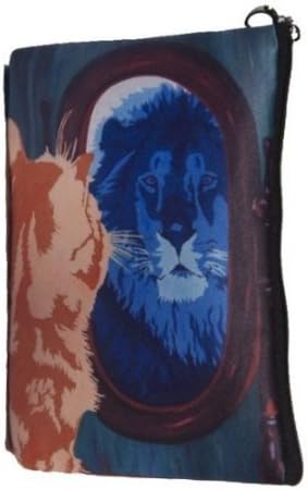 Cat Cosmetic Bag, Cat Pouch - From My Original Painting, Salvador's Reflection