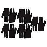 Black Stretch Velvet 3 Fingers Gloves For Billiard Cue Pool Pack Of 10