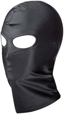 LemonFun Black Breathable Face Cover Spandex Zentai Costume Hood Mask