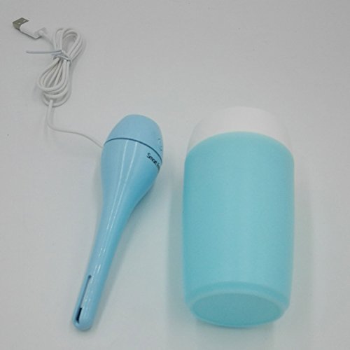 Smart Frog Portable Mini USB Car Humidifier Cool Mist Humidifier Air Purifier for Room and Car with Water Bottle (Blue)