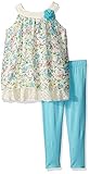 Youngland Toddler Girls' Floral Woven Mini Dress and Legging