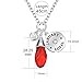 Simulated Birthstone Necklace Swarovski Elements Crystal Teardrop Pendant Jewelry for Women