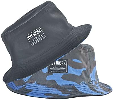 KONLN Bucket Hat Reversible Fashionable Style Printing and Solid Color Cotton Summer Fishing Sun Hats Unisex